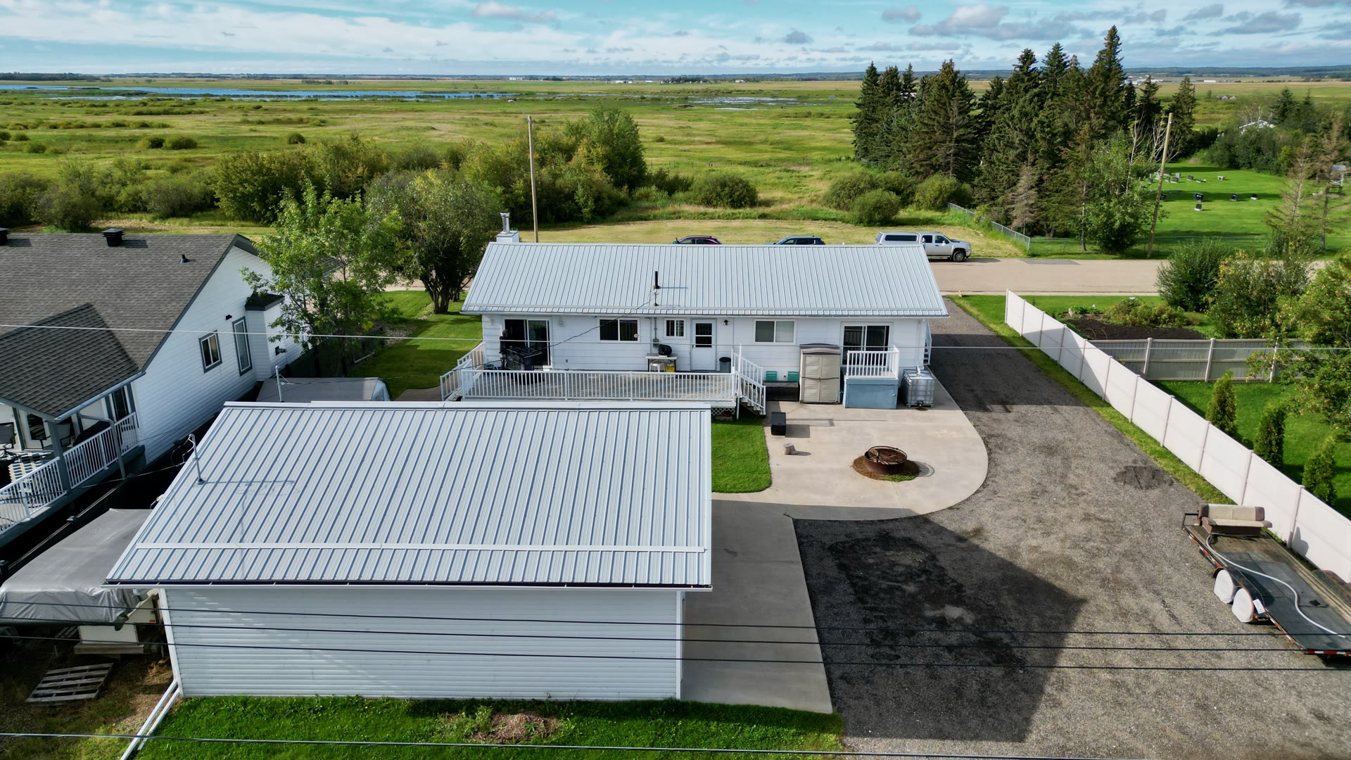 Aerial view of the property and surrounding Chipman neighbourhood
